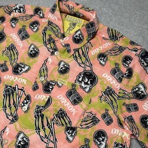 Dixxon Flannel Co Shirt Mens Tuna Town Short Sleeve Party Shirt Pink XL